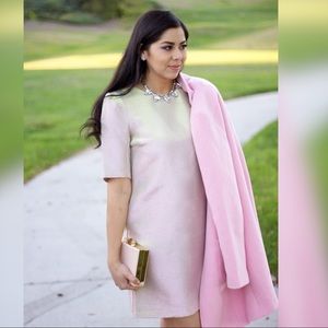 River Island Pink/Metallic Shift Dress